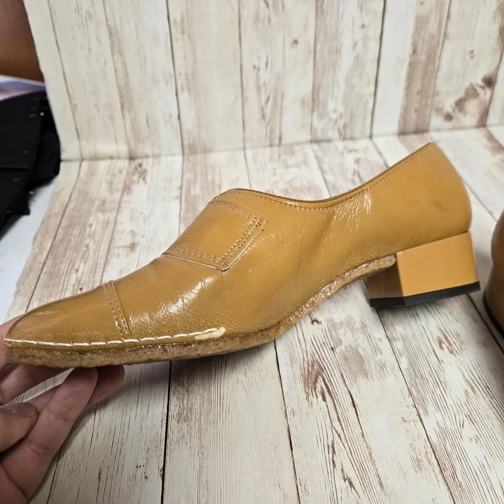 Vintage Mason Shoes Women’s Size 7B – Dark Mustard/Gold Buckle – New Old Stock